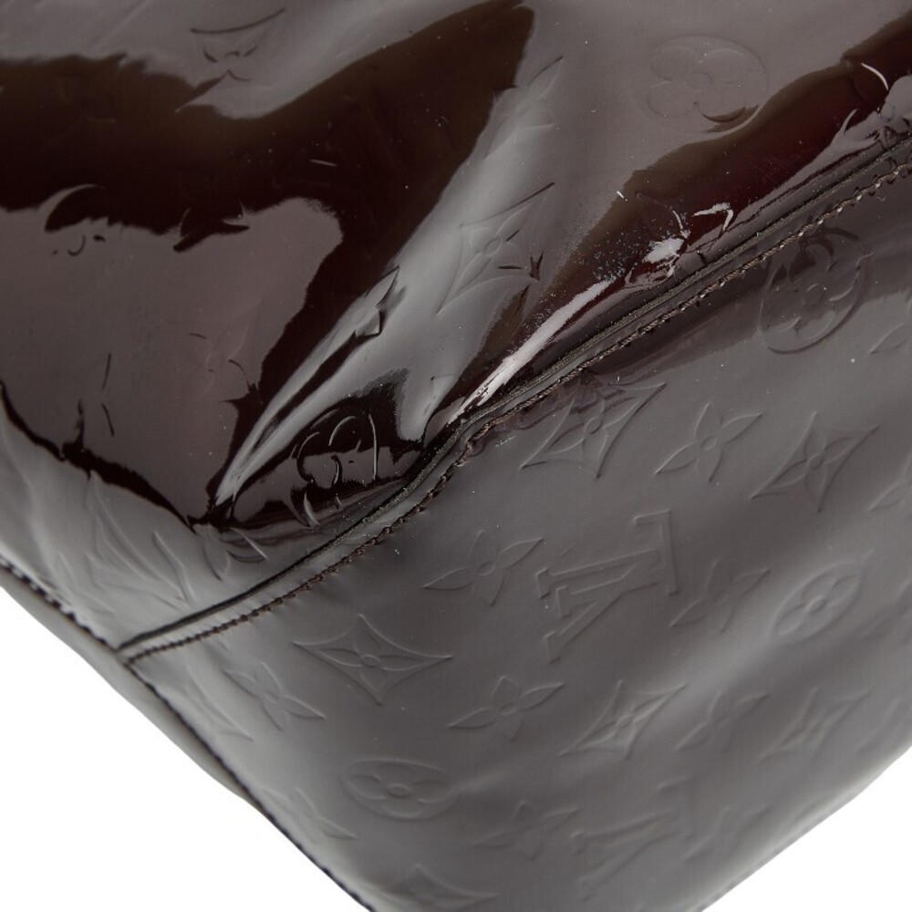 Louis Vuitton Bag Amarante Purple Vernis Tote Bellevue Patent Shoulder Leather - Picture 5 of 9